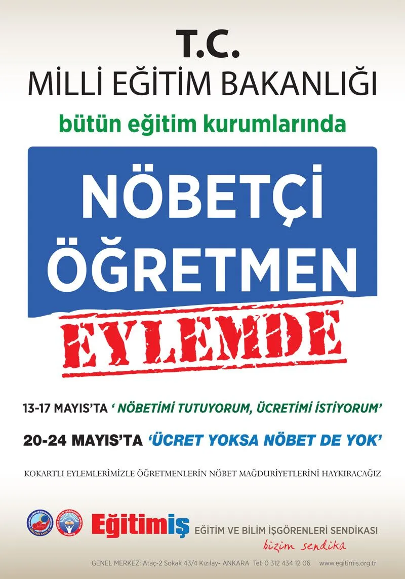 Nöbetçi Öğretmen | EĞİTİM İŞ