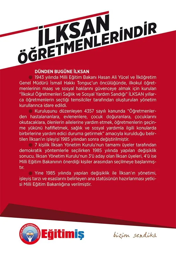 İLKSAN ÖĞRETMENLERİNDİR | EĞİTİM İŞ