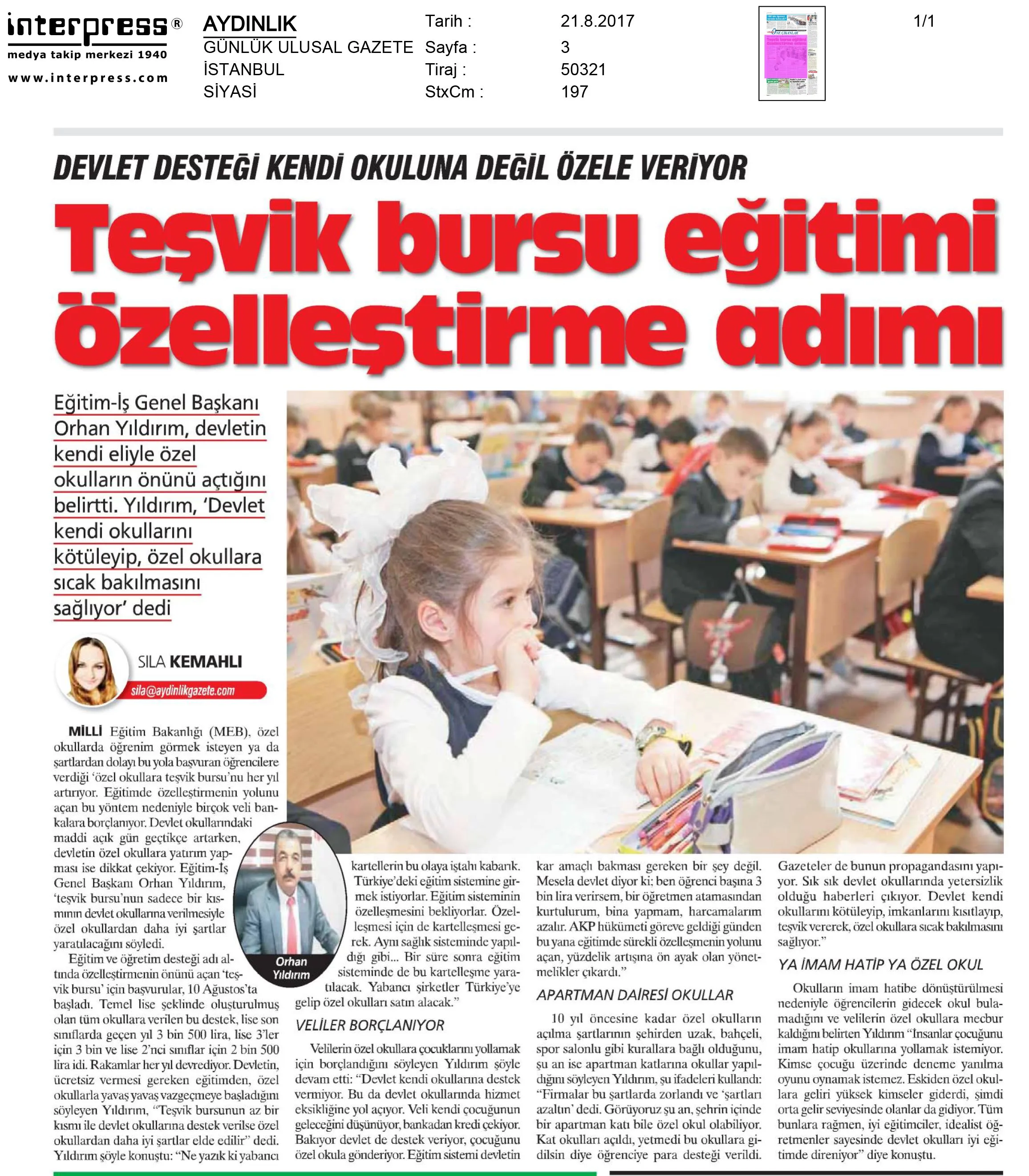 Teşvik Bursu Eğitimi Özelleştirme Adımı  | EĞİTİM İŞ