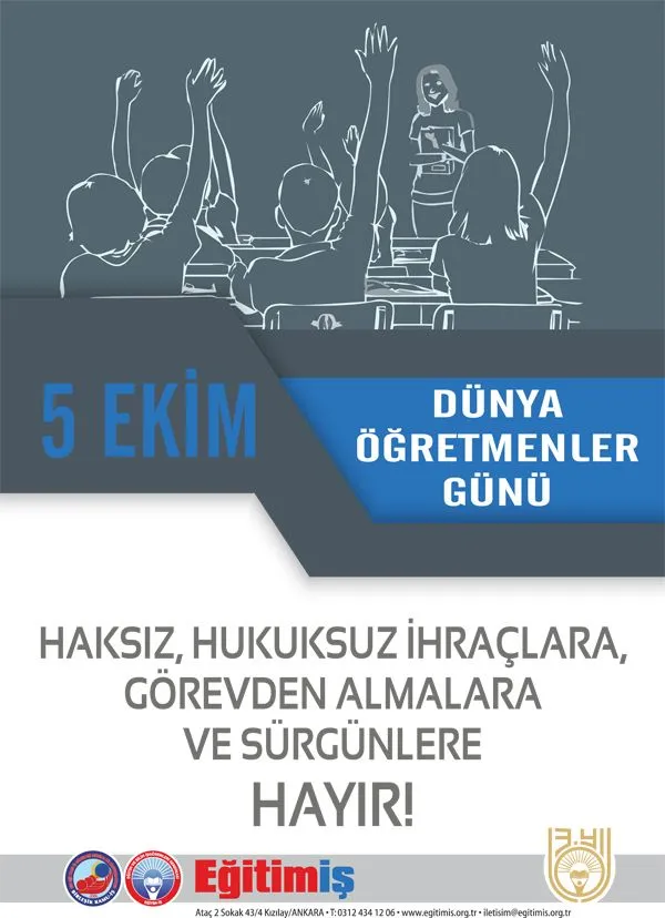 5 EKİM DÜNYA ÖĞRETMENLER GÜNÜ KUTLU OLSUN! | EĞİTİM İŞ