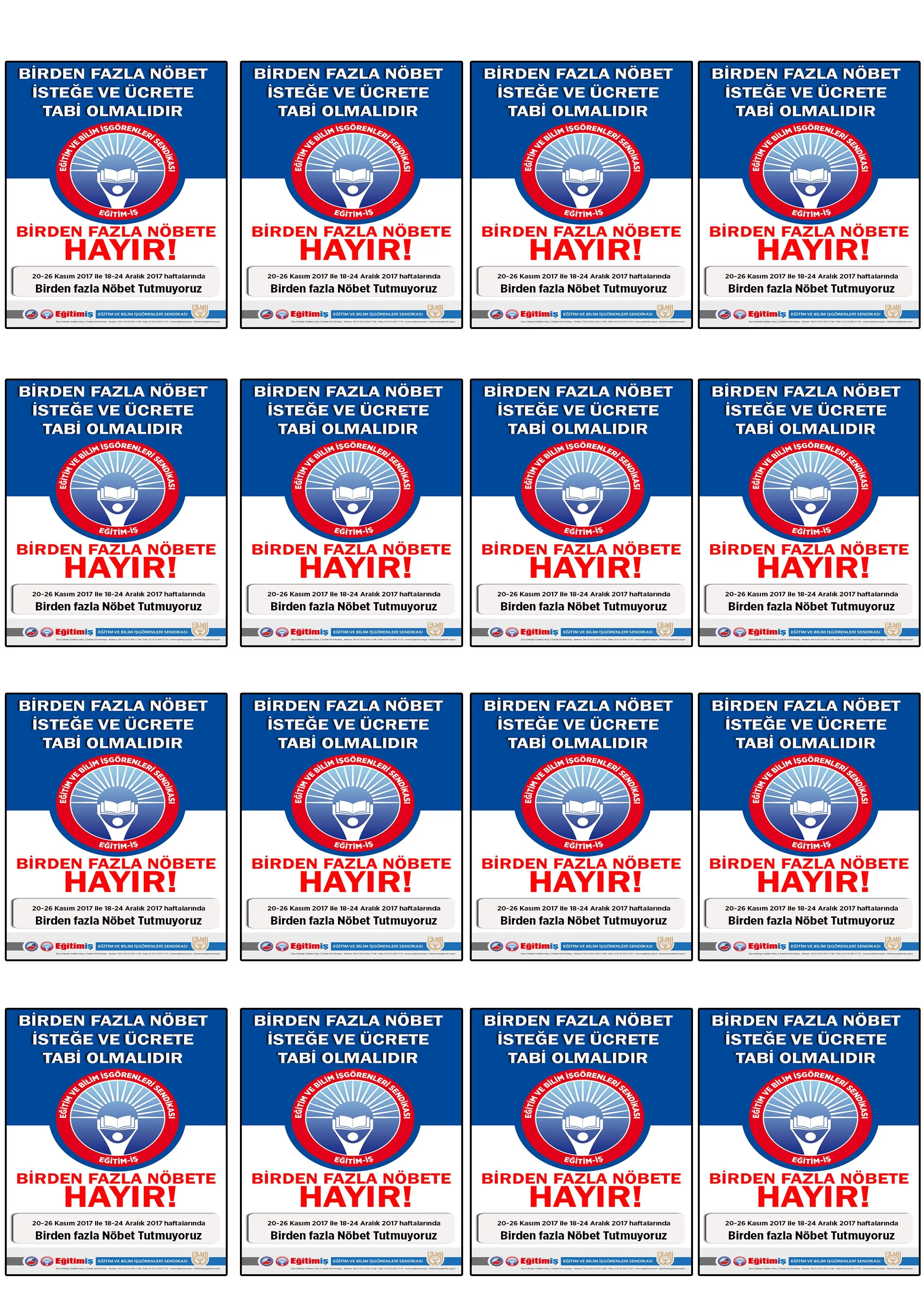 Birden Fazla Nöbet İsteğe ve Ücrete Tabi Olmalıdır | EĞİTİM İŞ