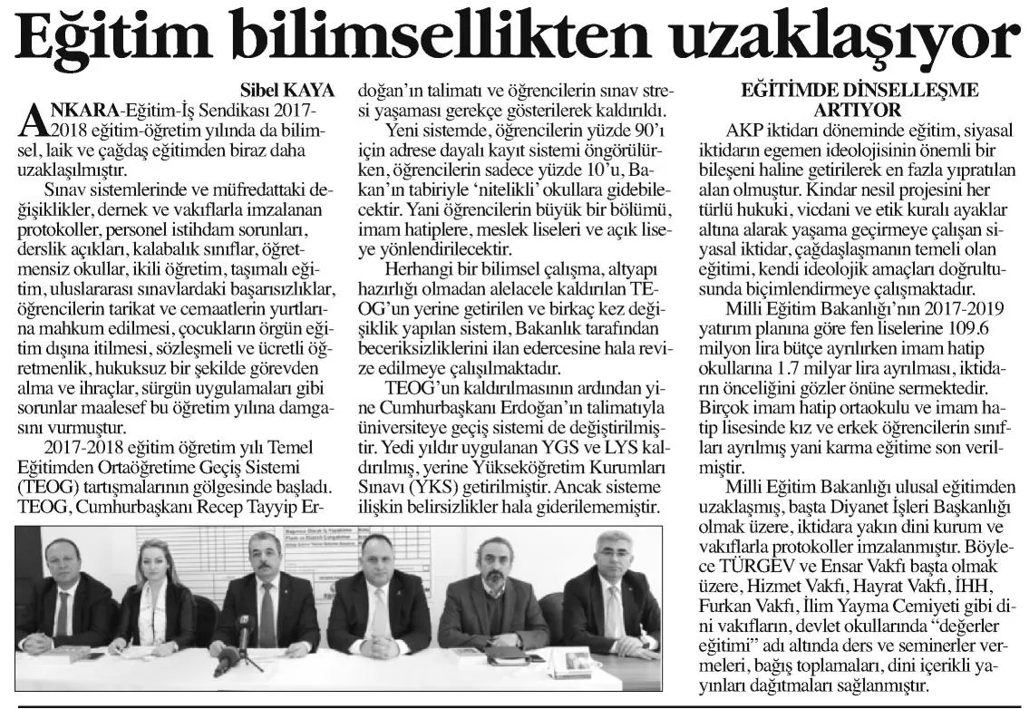 Eğitim Bilimsellikten Uzaklaşıyor | EĞİTİM İŞ