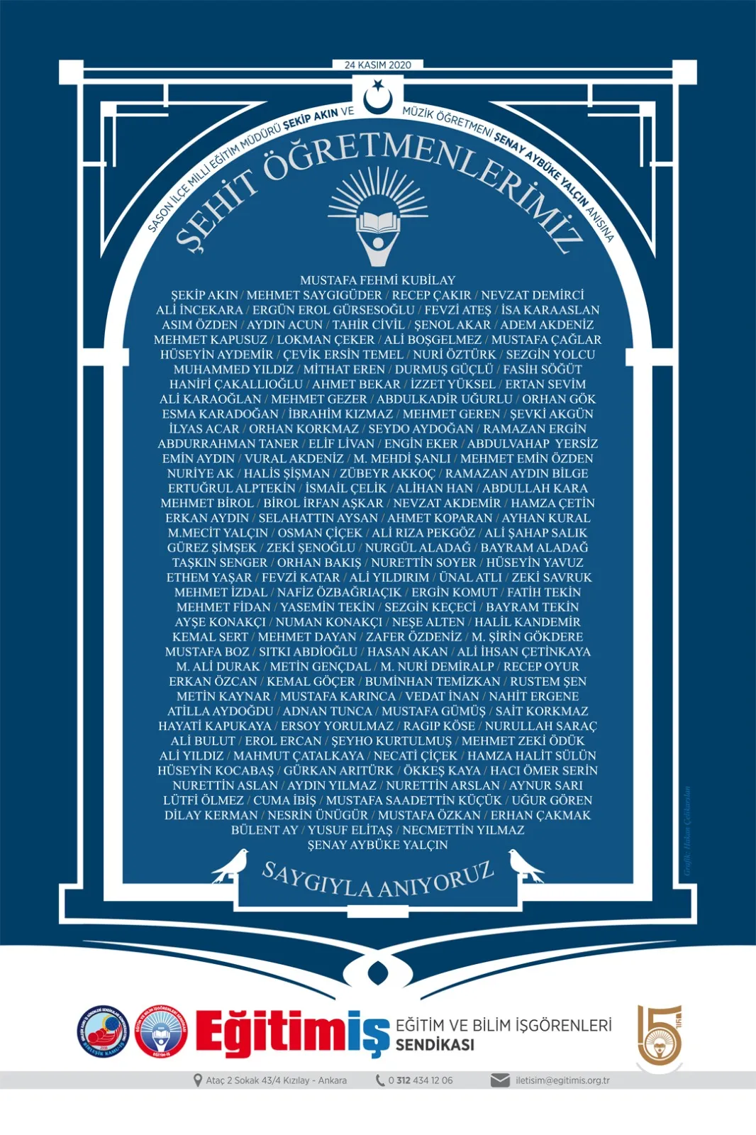 24 Kasım Öğretmenler Günü  | EĞİTİM İŞ