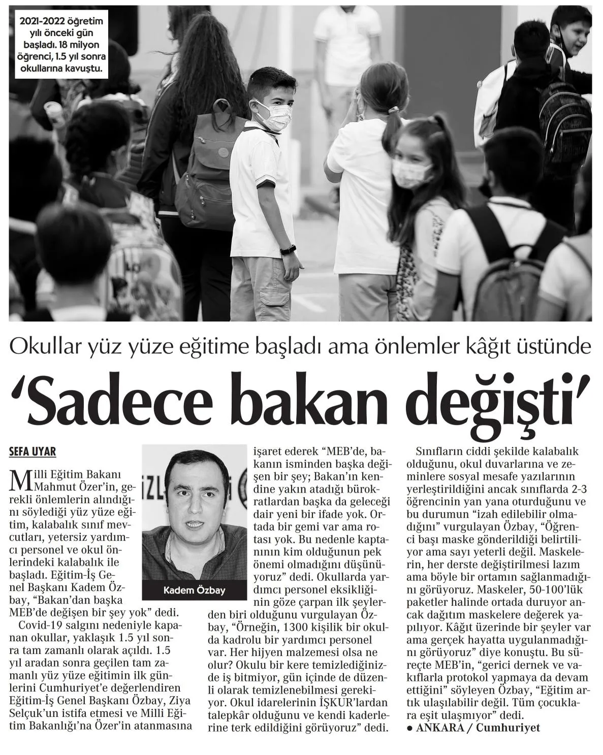 Sadece Bakan Değişti-08/09/2021 | EĞİTİM İŞ