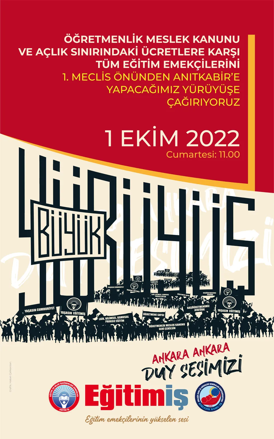 BÜYÜK YÜRÜYÜŞ PANKART-1 | EĞİTİM İŞ