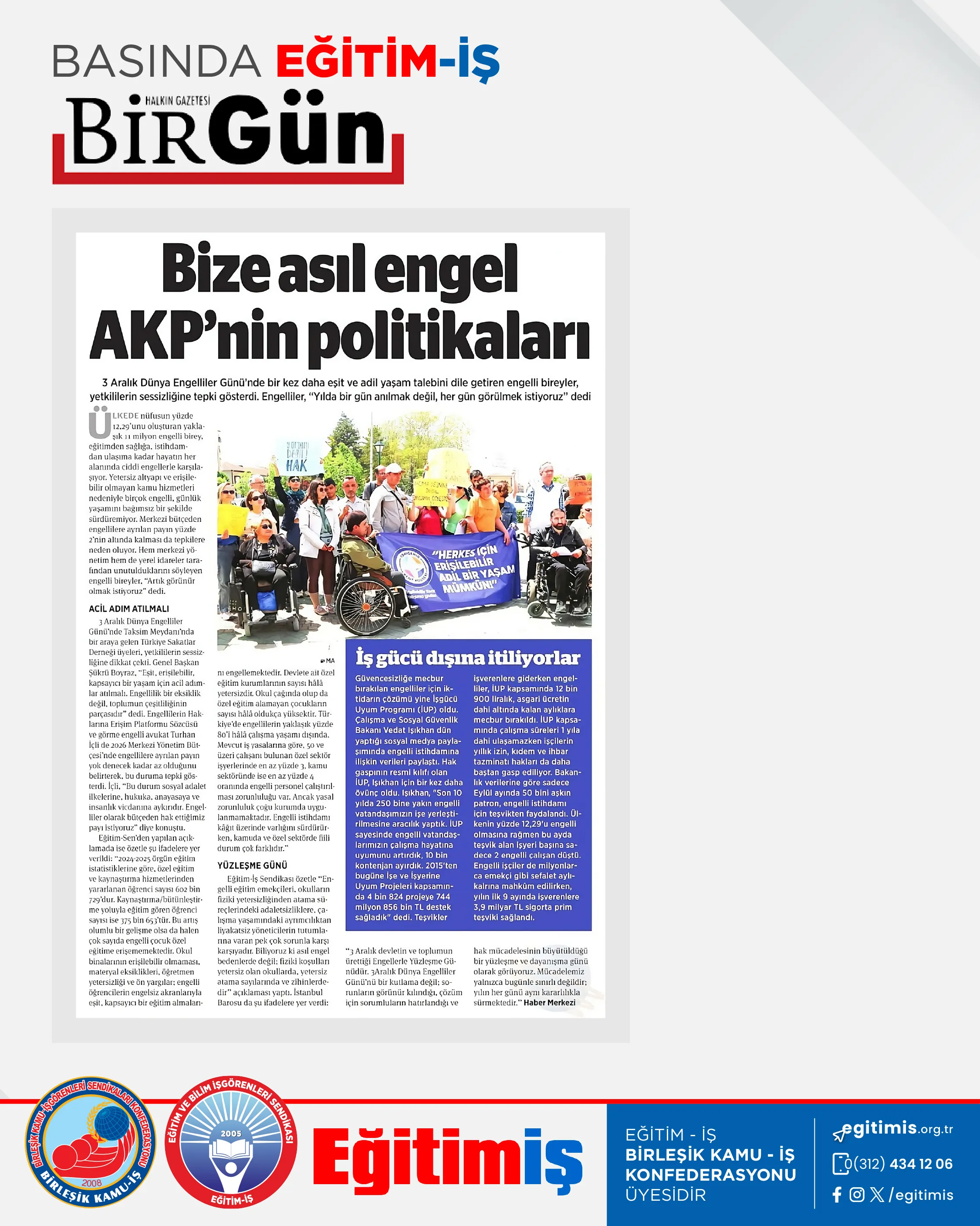 Bize asıl engel AKP'nin politikaları | EĞİTİM İŞ