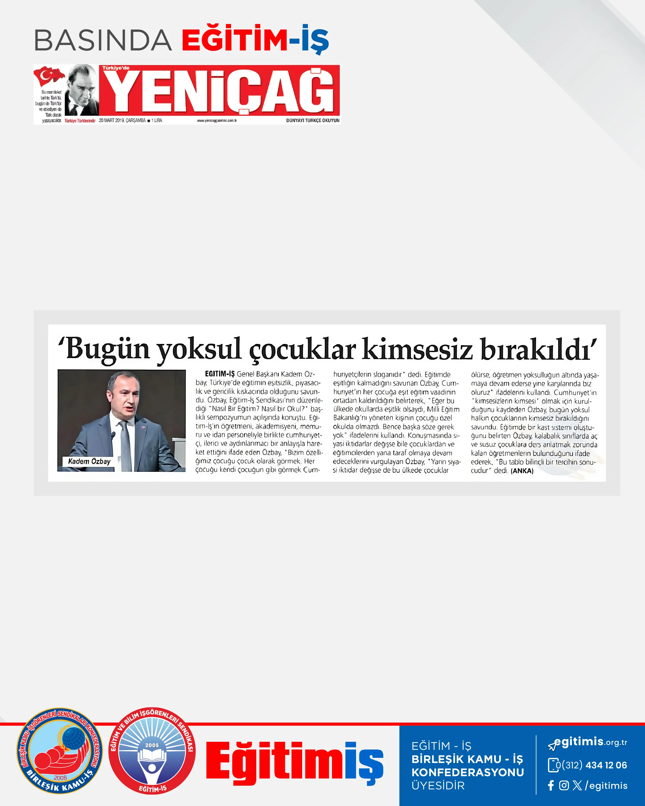 'Bugün yoksul çocuklar kimsesiz bırakıldı' | EĞİTİM İŞ