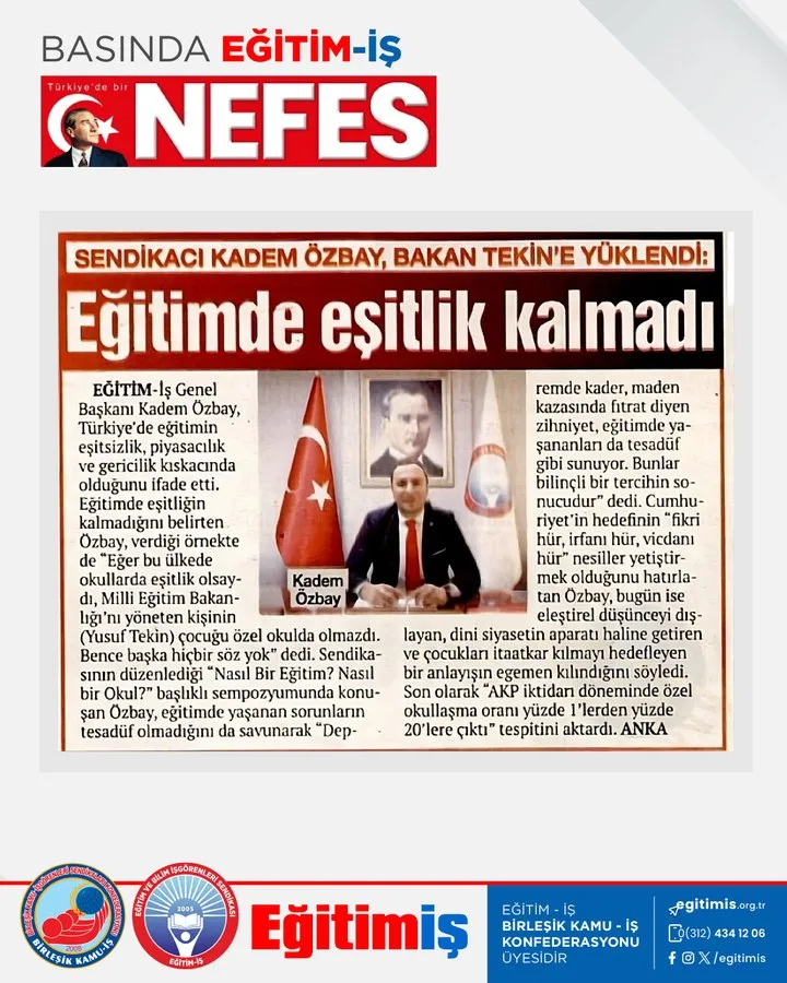 Eğitimde eşitlik kalmadı | EĞİTİM İŞ