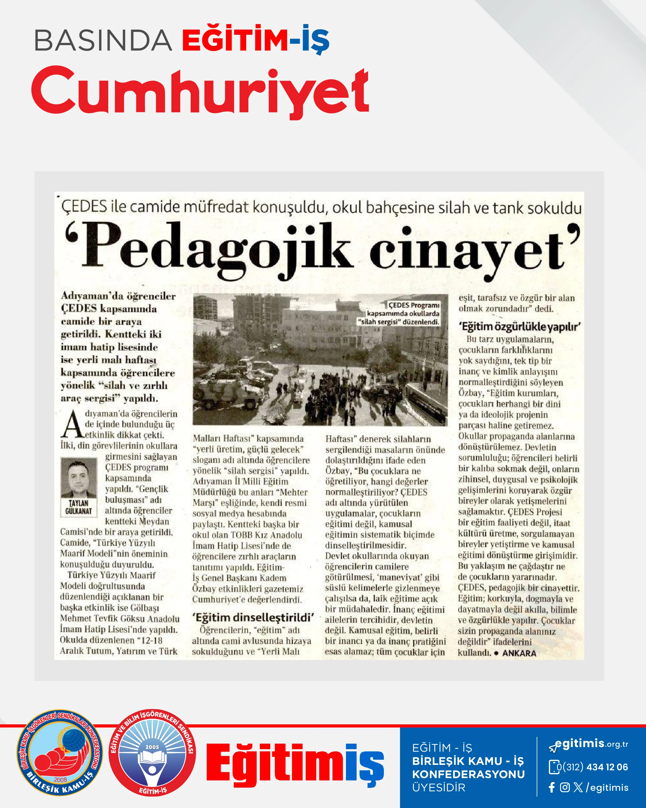 Pedagojik cinayet | EĞİTİM İŞ