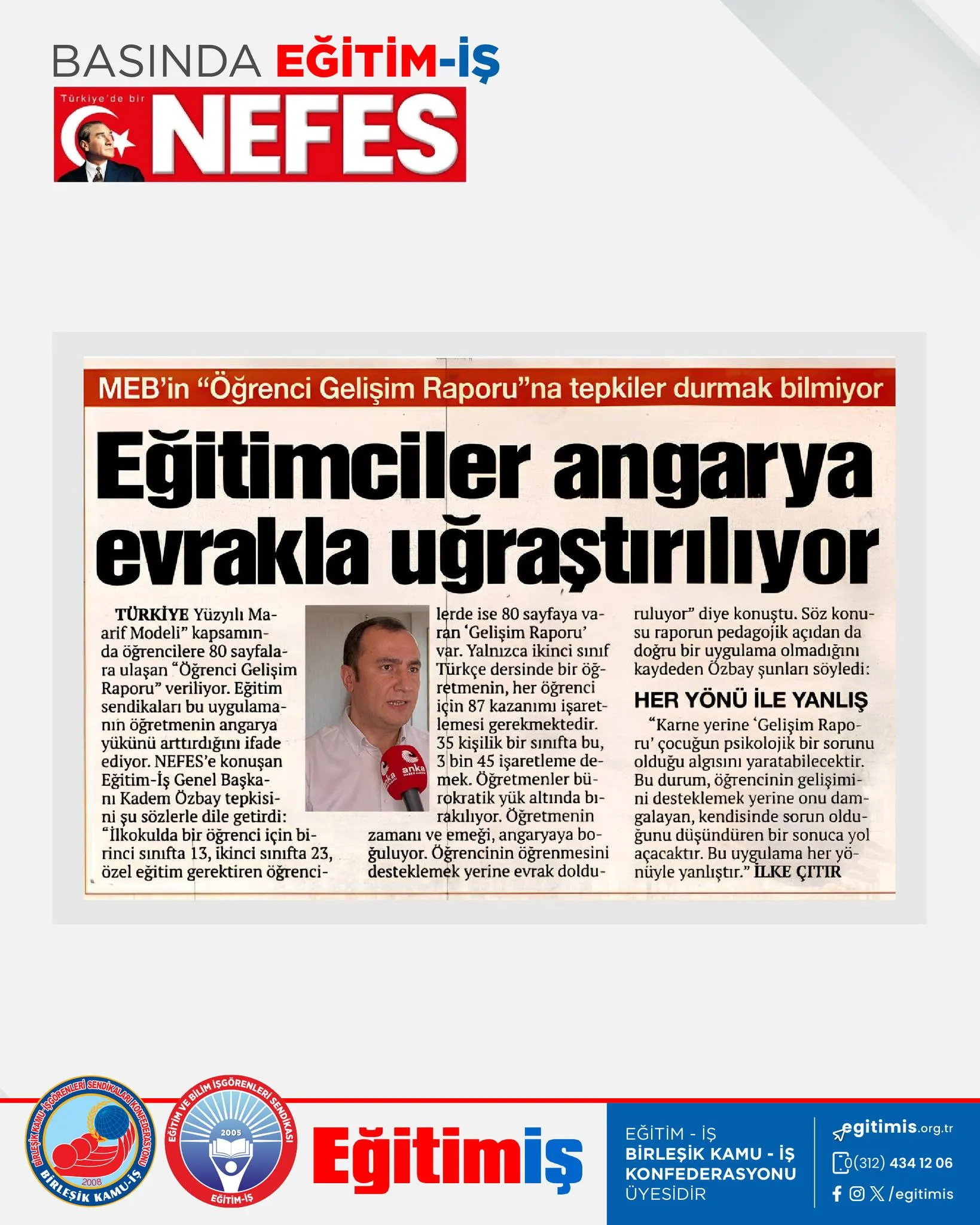 Eğitimciler angarya evrakla uğraştırılıyor | EĞİTİM İŞ