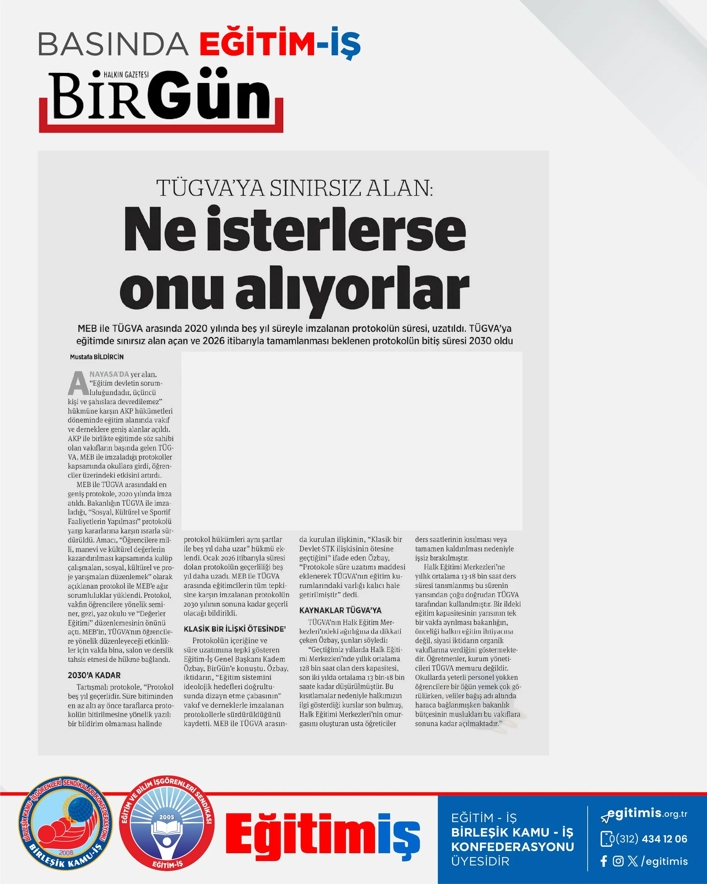 Ne isterlerse onu alıyorlar | EĞİTİM İŞ