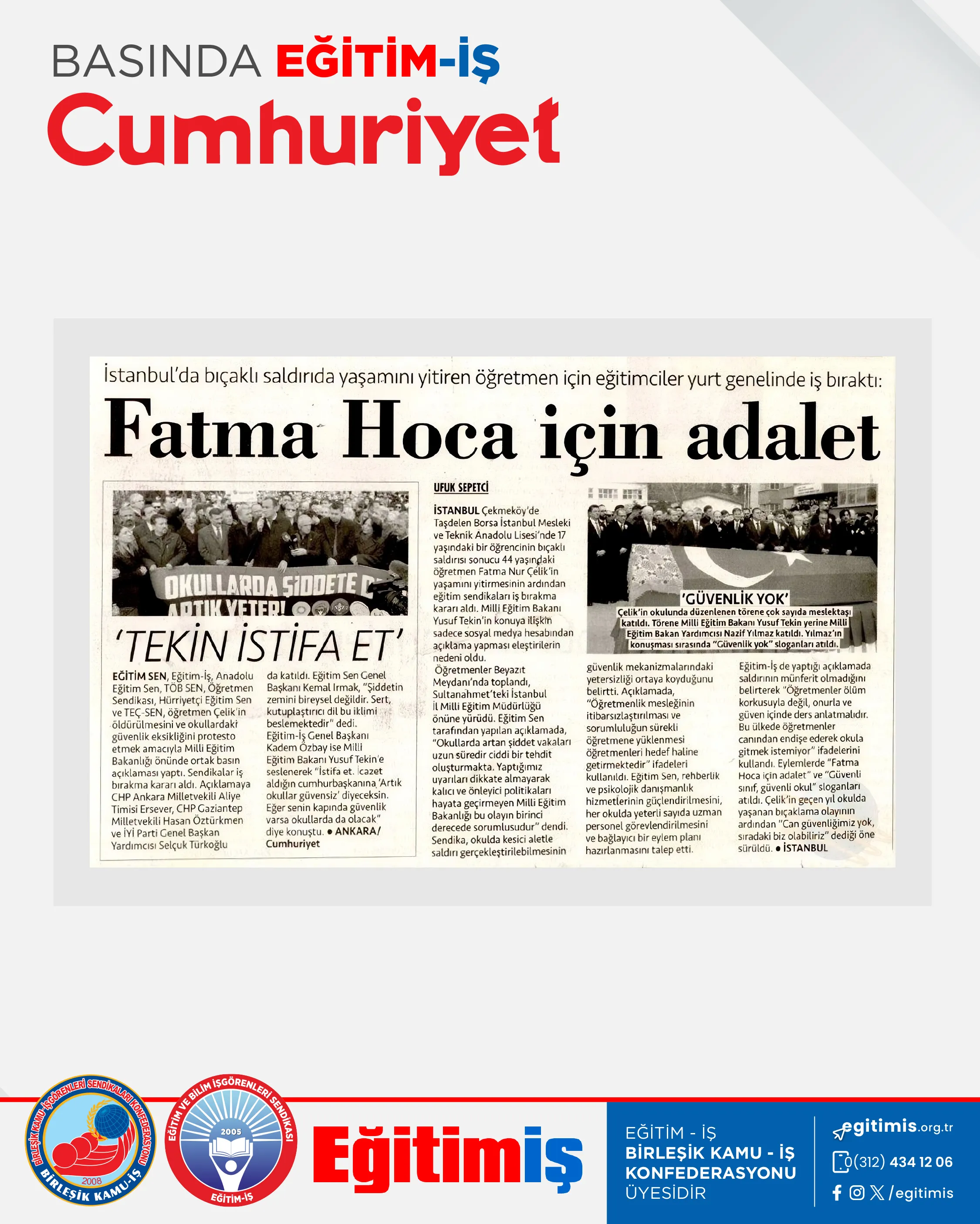 Fatma Hoca için adalet | EĞİTİM İŞ