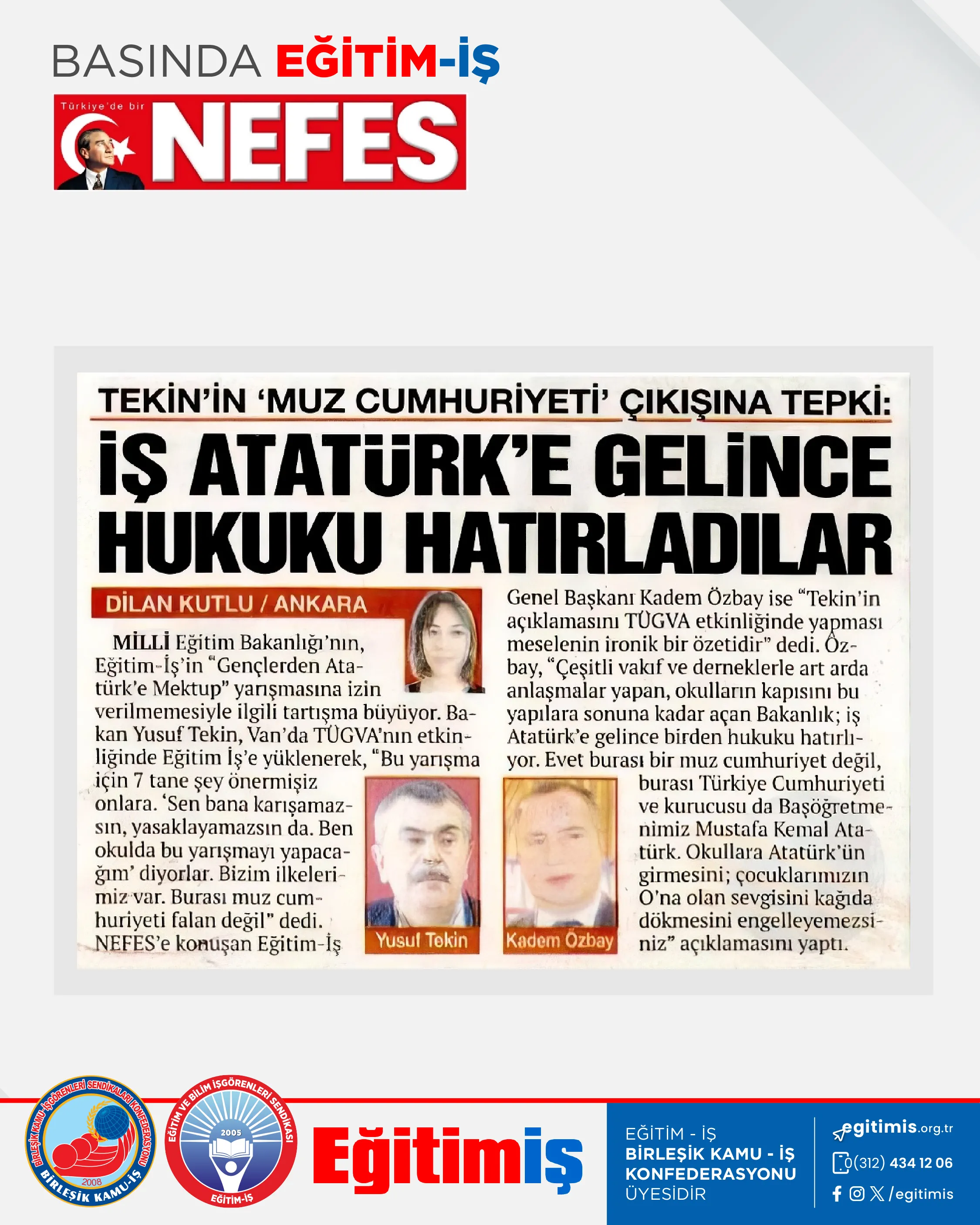 İŞ ATATÜRK'E GELİNCE HUKUKU HATIRLADILAR | EĞİTİM İŞ