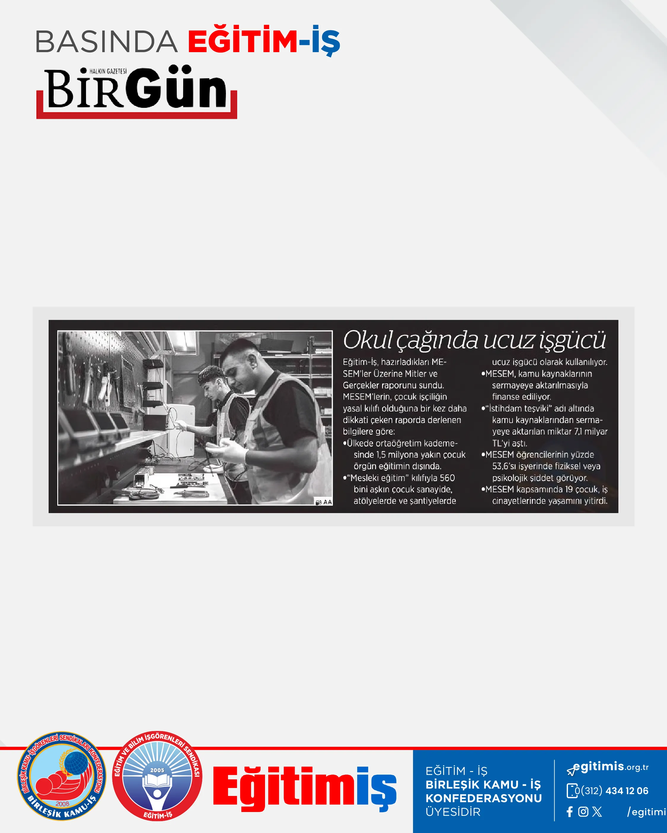 Okul çağında ucuz işgücü | EĞİTİM İŞ