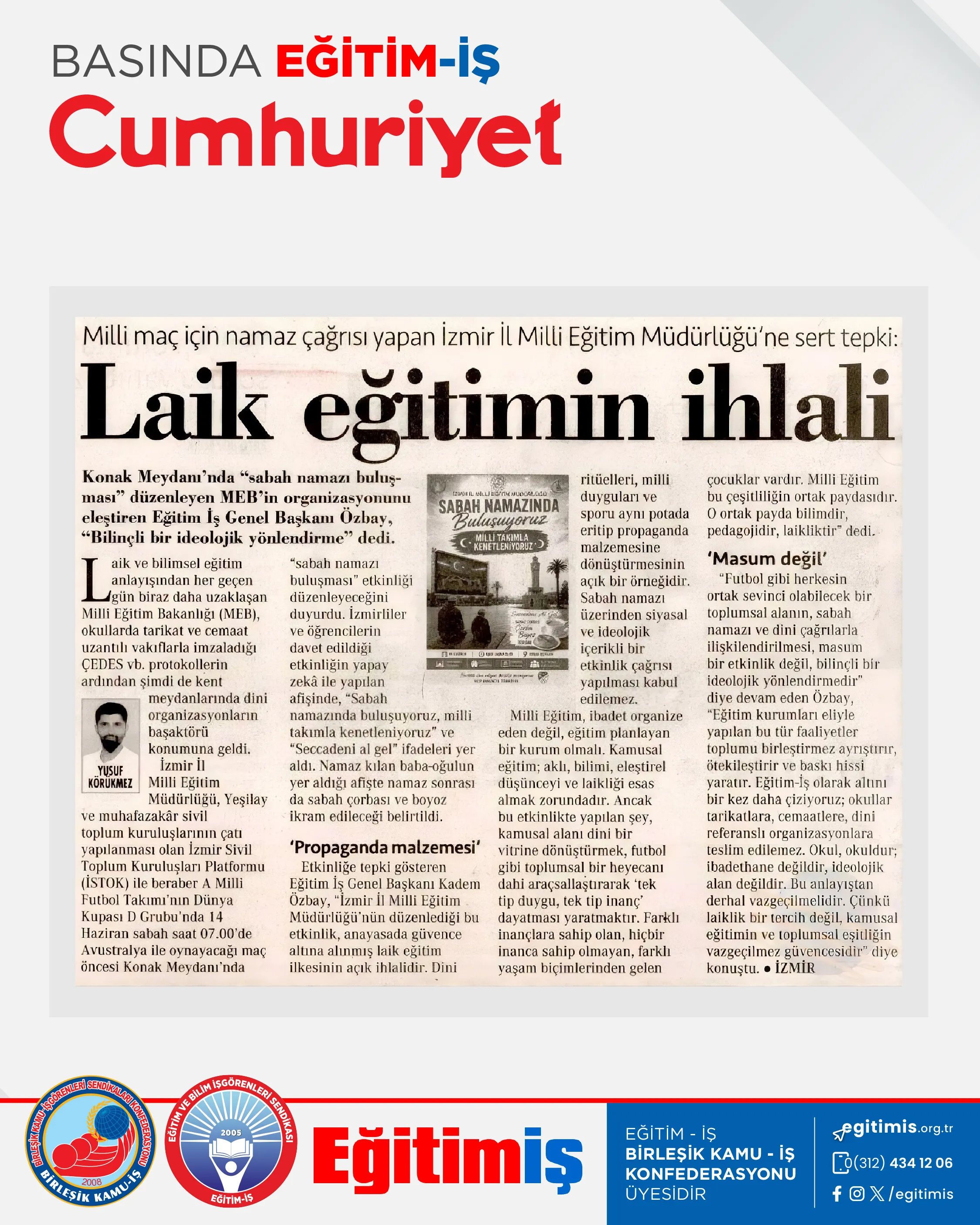 Laik eğitimin ihlali | EĞİTİM İŞ