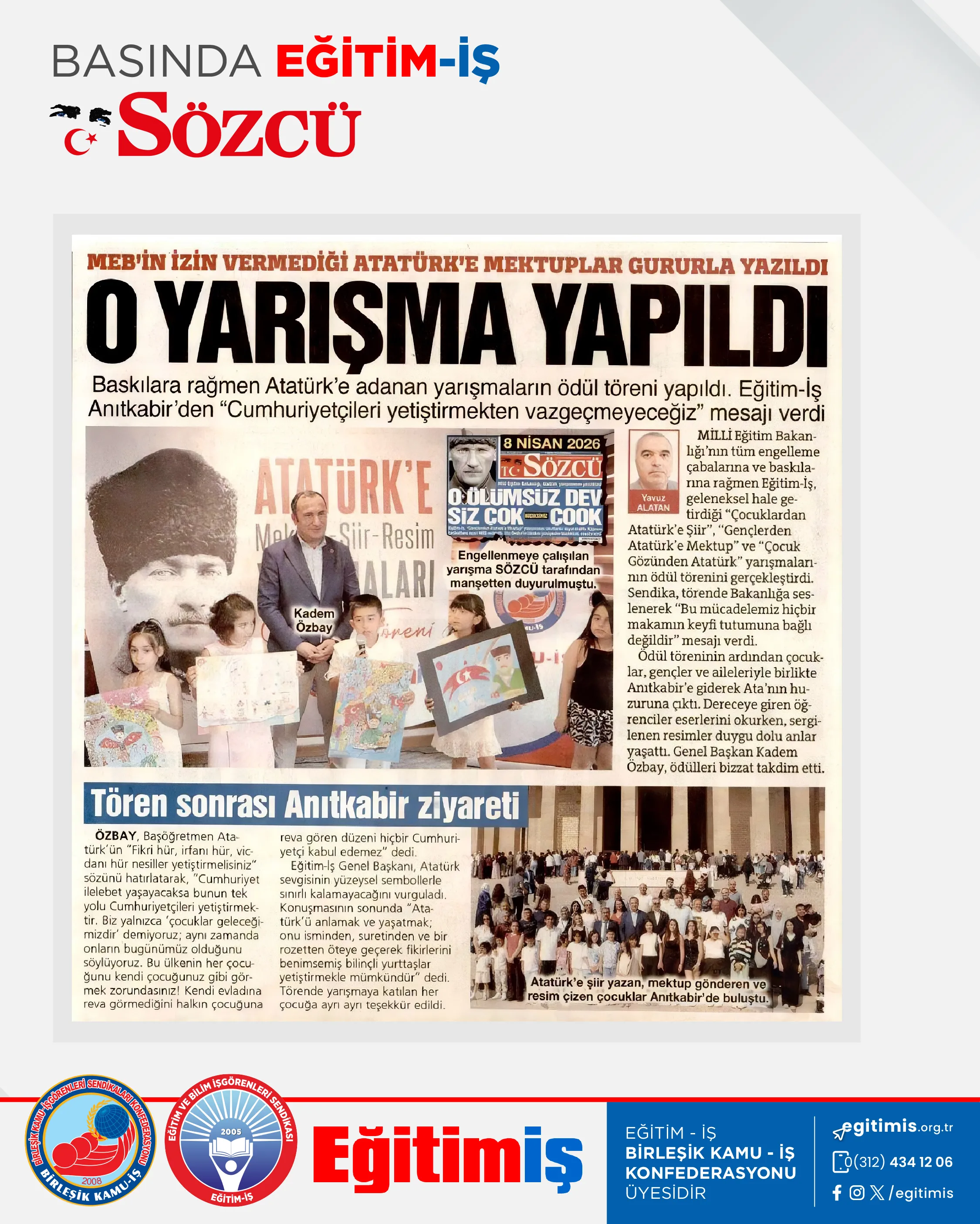 O YARIŞMA YAPILDI | EĞİTİM İŞ