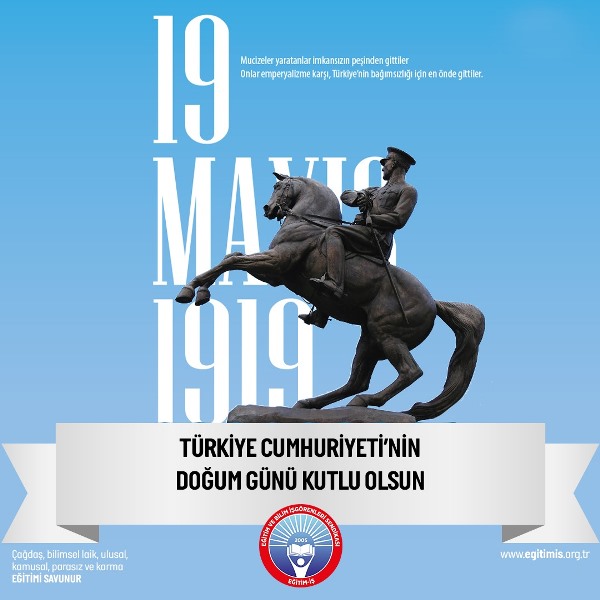 ATATÜRK`ÜN 101 YIL ÖNCE 19 MAYIS`TA YAKTIĞI BAĞIMSIZLIK MEŞALESİYLE BALKONLARIMIZI AYDINLATALIM!  | EĞİTİM İŞ