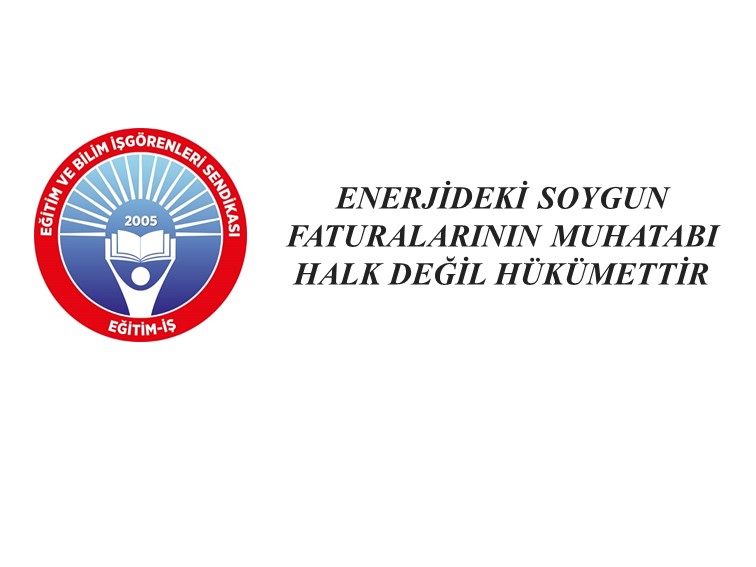 ENERJİDEKİ SOYGUN FATURALARININ MUHATABI HALK DEĞİL HÜKÜMETTİR | EĞİTİM İŞ