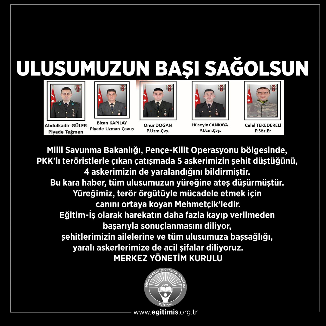 ULUSUMUZUN BAŞI SAĞOLSUN | EĞİTİM İŞ