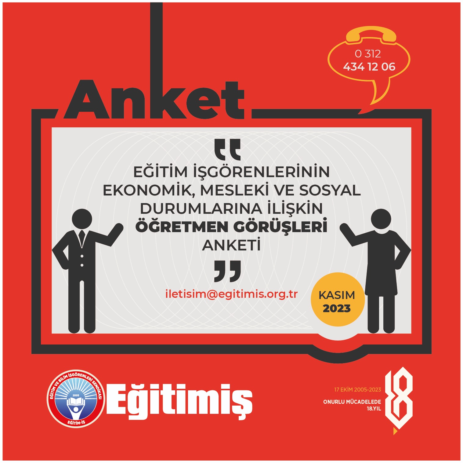 EĞİTİM İŞGÖRENLERİNİN EKONOMİK, MESLEKİ VE SOSYAL DURUMLARINA İLİŞKİN “ÖĞRETMEN GÖRÜŞLERİ” ANKETİ | EĞİTİM İŞ