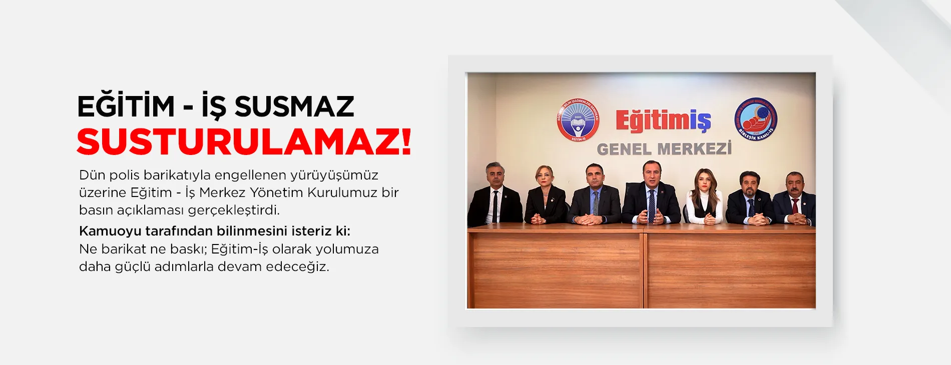 EĞİTİM - İŞ SUSMAZ, SUSTURULAMAZ! | EĞİTİM İŞ