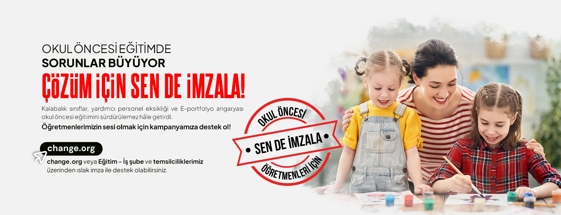 OKUL ÖNCESİ EĞİTİMDE SORUNLAR BÜYÜYOR, ÇÖZÜM İÇİN SEN DE İMZALA! | EĞİTİM İŞ