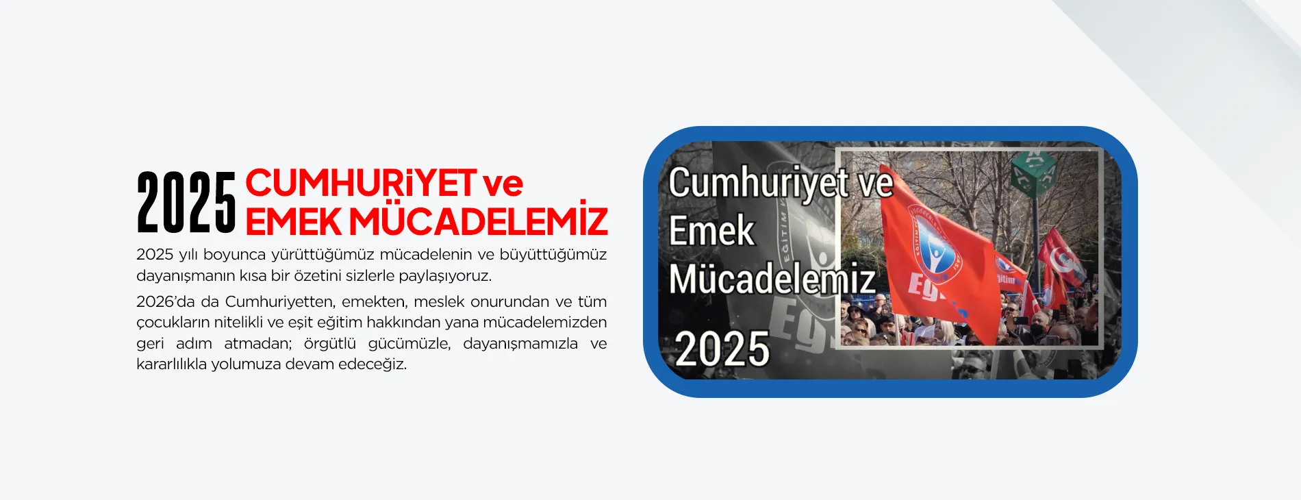  2025 Cumhuriyet ve Emek Mücadelemiz | EĞİTİM İŞ