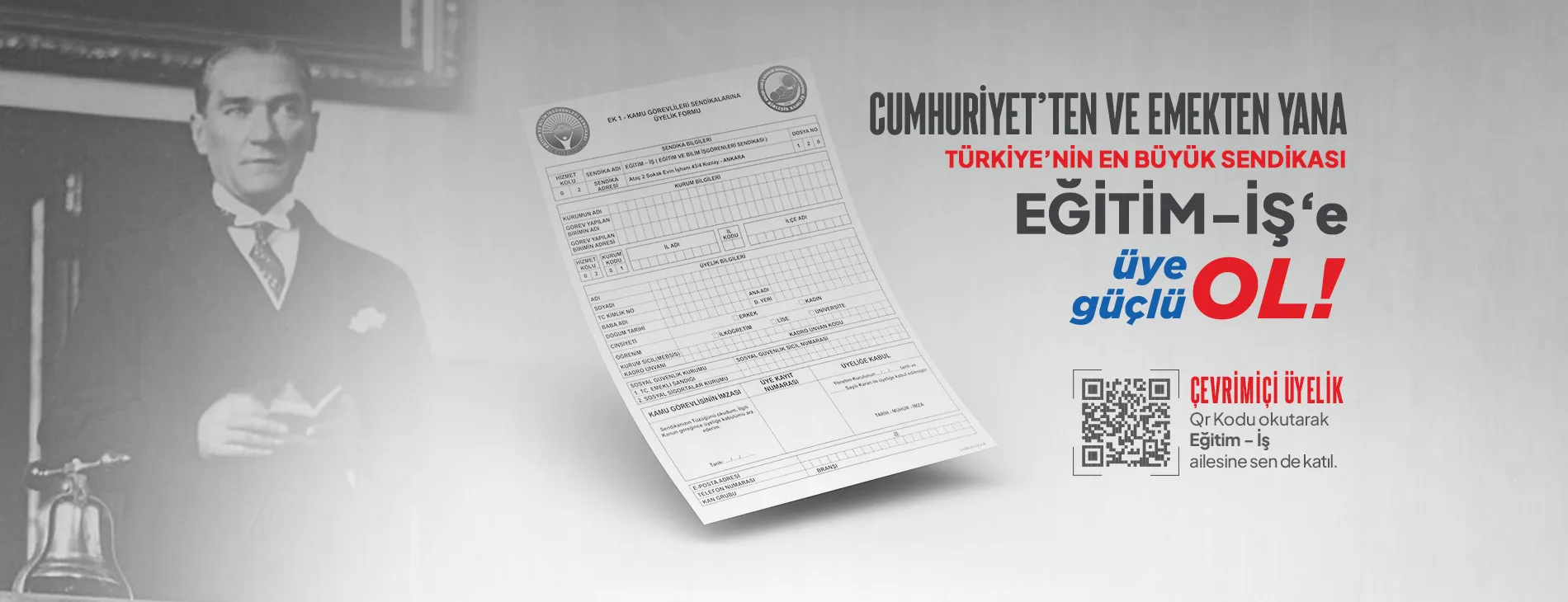 EĞİTİM-İŞ’E ÜYE OL, CUMHURİYET VE EMEK MÜCADELEMİZE GÜÇ KAT! | EĞİTİM İŞ