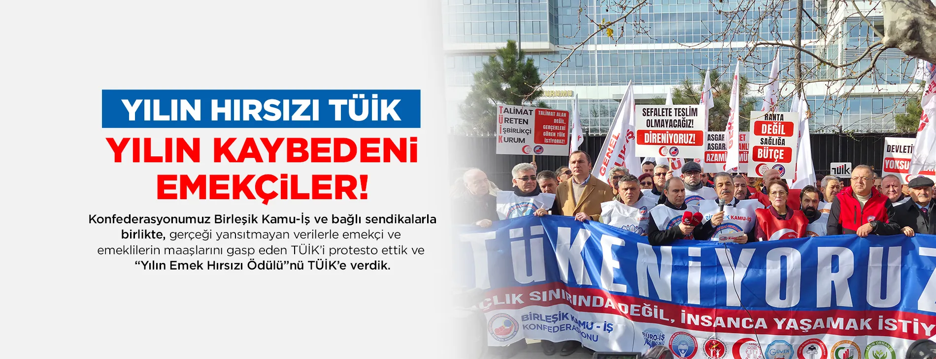 YILIN HIRSIZI TÜİK, YILIN KAYBEDENİ EMEKÇİLER! | EĞİTİM İŞ