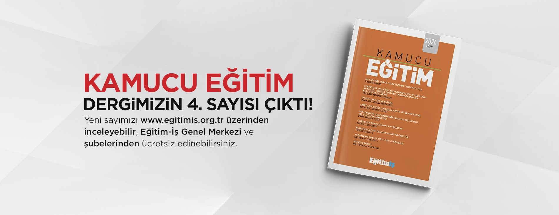 KAMUCU EĞİTİM DERGiMiZiN 4. SAYISI ÇIKTI!