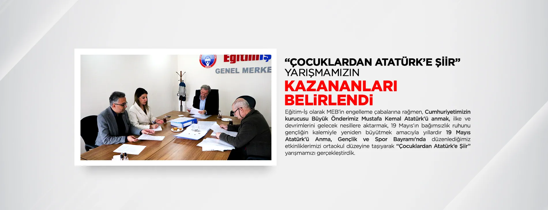 “ÇOCUKLARDAN ATATÜRK’E ŞİİR” YARIŞMAMIZIN KAZANANLARI BELİRLENDİ!